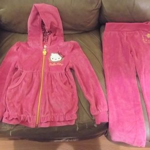 matching pink tracksuit